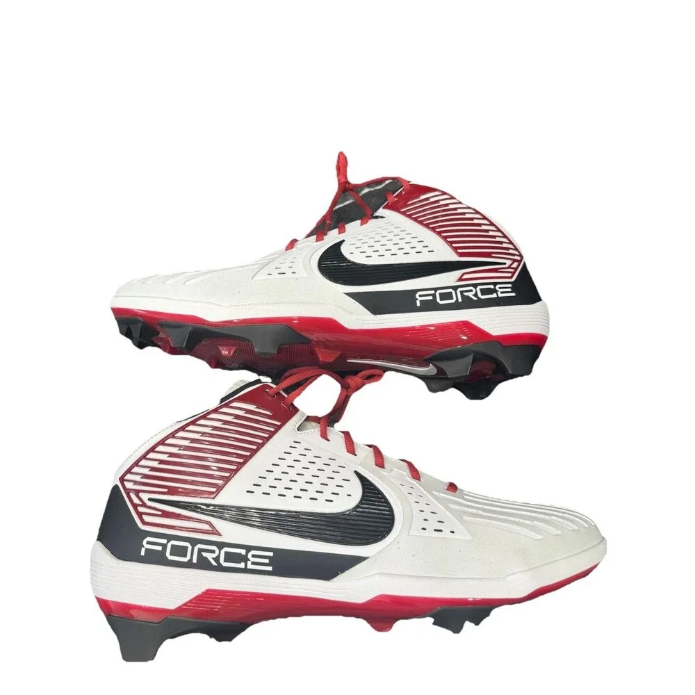 Nike Force Savage Pro 3 Football Cleats White Red Black Men's 16 New